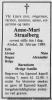 Anne-Mari Straalberg, født Brun (1919-1989) - Dødsannonse i Hamar Dagblad, onsdag 1. mars 1989