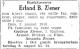 Erland Bolander Ziener (1894-1946) - Dødsannonse i Aftenposten, tirsdag 6. august 1946