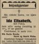 Ida Elisabeth Brecke, født Platou (1883-1910) - Dødsannonse i Fredriksstad Tilskuer, tirsdag 29. mars 1910