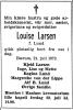 Louise Larsen, født Louise Christine Nannestad Lund (1919-1972) - Dødsannonse i Adresseavisen, tirsdag 25. juli 1972