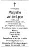 Margrethe Von der Lippe, født Lund (1913-1999) - Dødsannonse i Aftenposten, lørdag 13. mars 1999