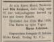 Nils Aslaksen (1817-1898) - Dødsannonse i Fremskridt, tirsdag 24. mai 1898