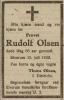 Peter Rudolf Oskar Olsen (1854-1920) - Dødsannonse i Østlendingen, lørdag 17. juli 1920