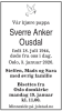 Sverre Anker Ousdal (1944-2026) - Dødsannonse i Aftenposten, onsdag 7. januar 2026