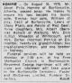 Aksel Homme (1888-1970) - Funeral Notice in Edmonton Journal on the 22th of August 1970