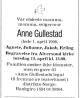 Anne Gullestad (1925-1998) - Dødsannonse i Aftenposten, fredag 3. april 1998