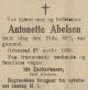 Antonette Abelsen, født Tollefsdatter (1832-1920) - Dødsannonse i Grimstad Adressetidende den 29. november 1920
