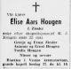 Elise Aars Hougen, født Ziesler (1878-1961) - Dødsannonse i Morgenbladet den 24. mai 1961
