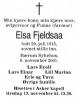 Elsa Fjeldsaa, født Elsa Nagel Bech Aas (1915-2001) - Dødsannonse i Aftenposten, fredag 9. november 2001