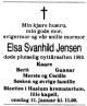 Elsa Svanhild Jensen, født Røkeberg (1916-1993) - Dødsannonse i Aftenposten, tirsdag 4. januar 1994
