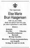 Else Marie Brun Haagensen (1933-2003) - Dødsannonse i Aftenposten, tirsdag 13. mai 2003