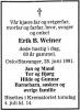 Erik Bernhard Weiner (1921-1991) - Dødsannonse i Stavanger Aftenblad den 2. juli 1991
