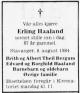Erling Haaland (1896-1984) - Dødsannonse i Stavanger Aftenblad, fredag 10. august 1984