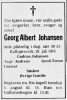 Georg Albert Johansen (1918-1976) - Dødsannonse i Tiden, mandag 2. august 1976