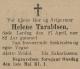 Helene Zachariasdatter - Dødsannonse i Grimstad Adressetidende den 30. april 1907