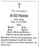 Jan Arild Natvig Honne (1916-1983) - Dødsannonse i Aftenposten, mandag 11. juli 1983