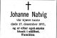 Johanne Christine Steen Natvig (1879-1971) - Dødsannonse i Aftenposten, mandag 27. desember 1971