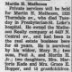 Marthis Matheson (1886-1963) - Obituary (Chicago Tribune, Chicago, Illinois, Friday, March 08, 1963)