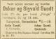 Oskar og Sigvald Sundt - Dødsannonse i Stavanger Aftenblad den 29. januar 1919