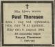 Paul Thoresen (1869-1943) - Dødsannonse i Finnmark Folkeblad (Hammerfest 1942-45), fredag 13. august 1943
