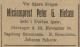Peter G. Nielsen - Dødsannonse i Stavanger aftenblad den 22. november 1906