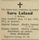 Sara Løland, født Solberg (1852-1935) - Dødsannonse i Agder den 14. januar 1935