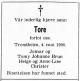 Tore Brun (1947-1990) - Dødsannonse i Adresseavisen, lørdag 30. juni 1990