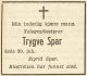 Trygve Spar (1893-1952) - Dødsannonse i Morgenbladet, onsdag 6. august 1952