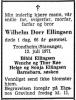 Wilhelm Dørr Ellingsen (1904-1971) - Dødsannonse i Stavanger Aftenblad, onsdag 14. juli 1971