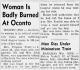 Woman is Badly Burned At Oconto (Virginia Fratrick, born Hazen) - Green Bay Press Gazette on the 10th of August 1962