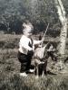 Grandson Richard Jr with Linnettes beloved dog Bootsie
